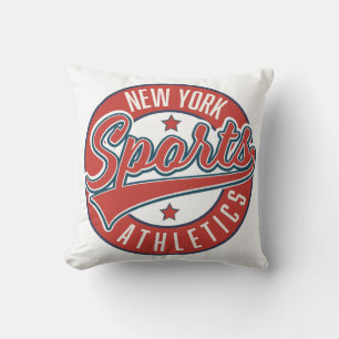 new york sport atletisch logo klassieke ronde stic kussen