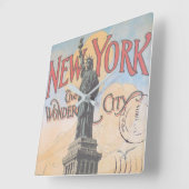 New York Square wandklok (Hoek)
