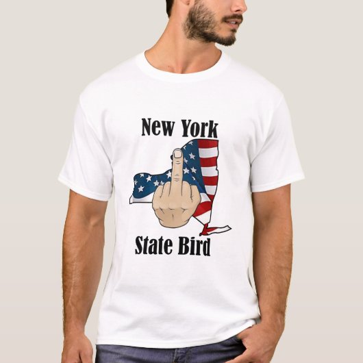 New York staat vogel t-shirt middelvinger (Voorkant)
