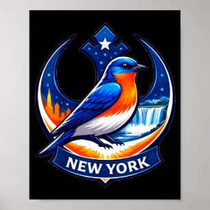 New york staat vogel weerstand bluebird ny weersta poster