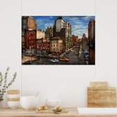 New York - Stad - De hoek van 10th Ave & W 18th Poster (Keuken)