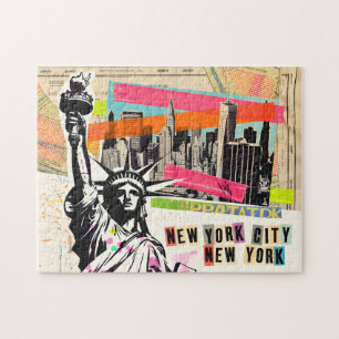 New York stadsgezicht Reis Tijdschrift Pop Art Col Legpuzzel