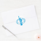 New York Stamp Ronde Sticker (Envelop)