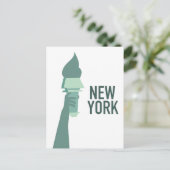 New York Standbeeld van de Vrijheid Briefkaart (Staand voorkant)