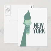 New York Standbeeld van de Vrijheid Briefkaart (Voorkant / Achterkant)