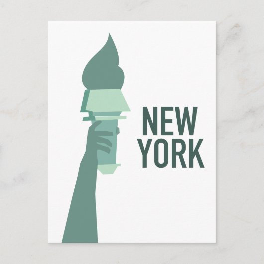 New York Standbeeld van de Vrijheid Briefkaart (Voorkant)