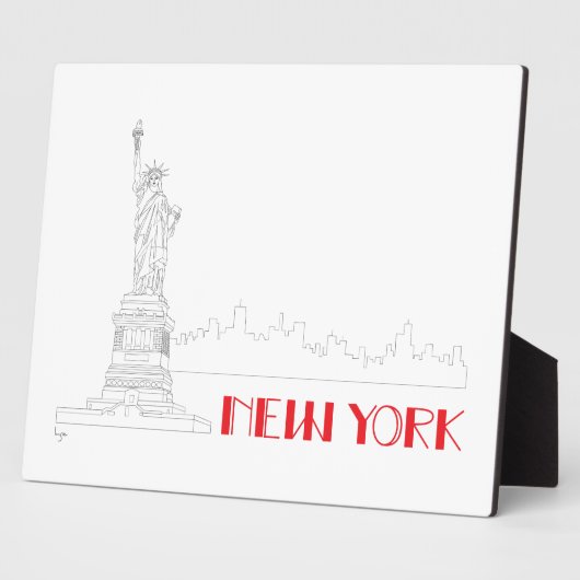 New-York, Standbeeld-van-Frihed Cool Fotoplaat (Zijkant)