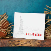 New-York, Standbeeld-van-Frihed Cool Fotoplaat (Zijkant)