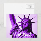 New York standbeeld van vrijheid briefkaart (Voorkant / Achterkant)