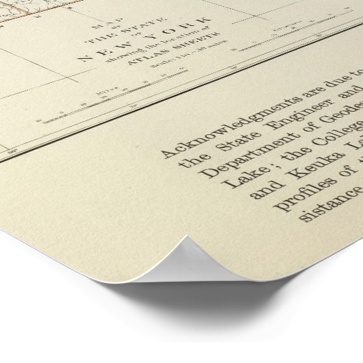 New York State atlas Poster (Hoek)