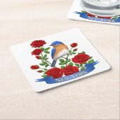New York State Bird and Flower Kartonnen Onderzetters (Schuin)