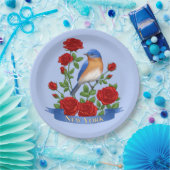 New York State Bird and Flower Papieren Bordje (Feest)
