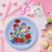 New York State Bird and Flower Papieren Bordje (Feest)