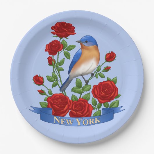 New York State Bird and Flower Papieren Bordje (Voorkant)