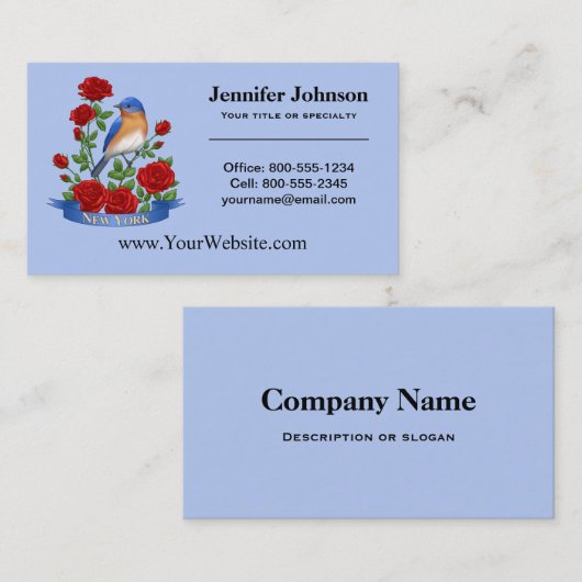 New York State Bird and Flower Visitekaartje (Voorkant / Achterkant)