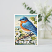 New York State Bird Oosterse Blauwvogel Briefkaart (Staand voorkant)