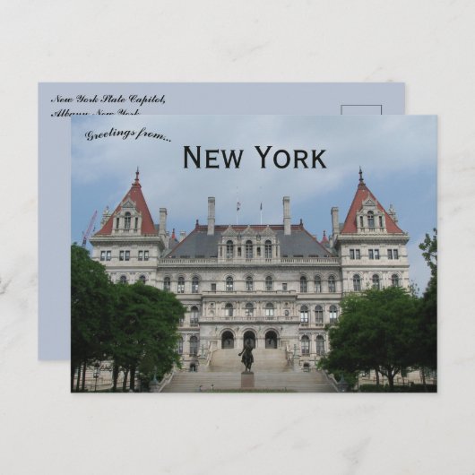 New York State Capitol Albany New York Briefkaart (Voorkant / Achterkant)