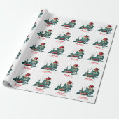 New York State Custom Vrolijke Kerstvakantie Cadeaupapier (Uitgerold)