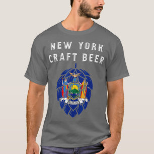 New York State Flag Craft Bier Liefhebbers Wit T-shirt