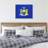 New York State Flag Design Canvas Afdruk (Insitu (Slaapkamer))
