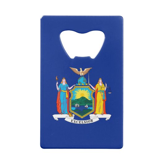 New York State Flag Design Creditkaart Flessenopener (Achterkant)
