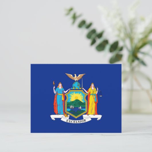 New York State Flag Design Decor Briefkaart (Staand voorkant)
