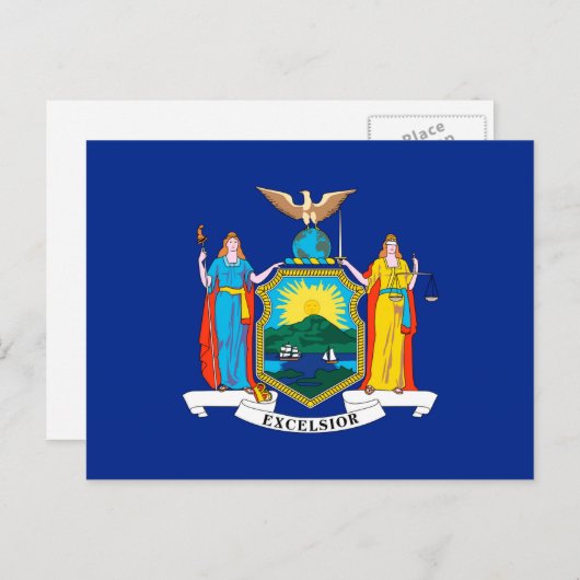 New York State Flag Design Decor Briefkaart (Voorkant / Achterkant)