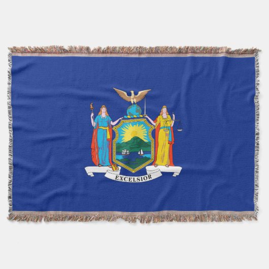 New York State Flag Design Decor Deken (Voorkant)