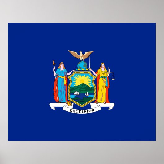 New York State Flag Design Decor Poster (Voorkant)