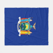 New York State Flag Design Fleece Deken (Voorkant (Horizontaal))
