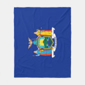 New York State Flag Design Fleece Deken (Voorkant)