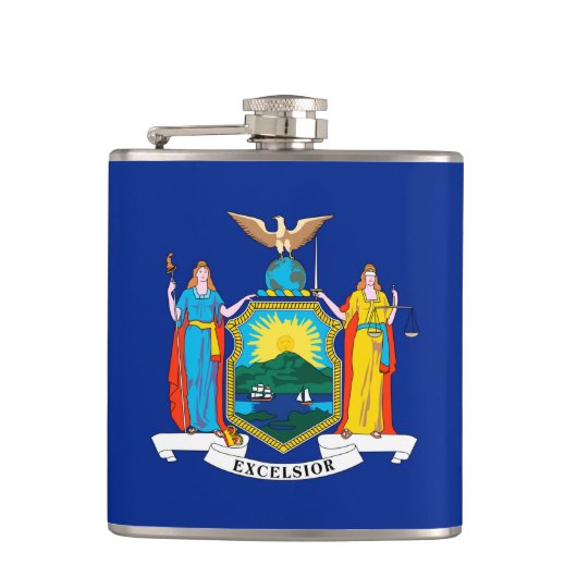 New York State Flag Design Heupfles (Voorkant)