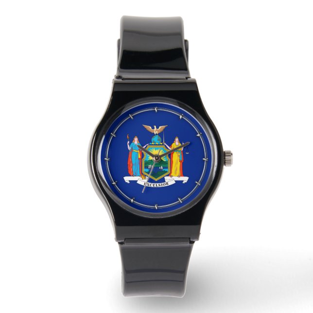 New York State Flag Design Horloge (Voorkant)