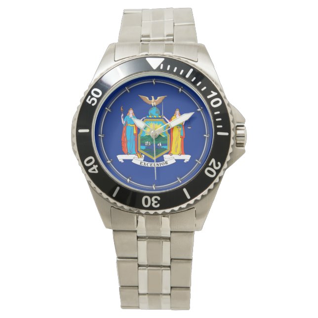 New York State Flag Design Horloge (Voorkant)