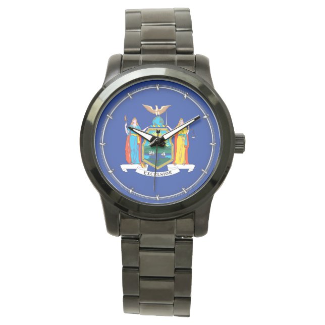 New York State Flag Design Horloge (Voorkant)
