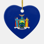 New York State Flag Design Keramisch Ornament (Voorkant)