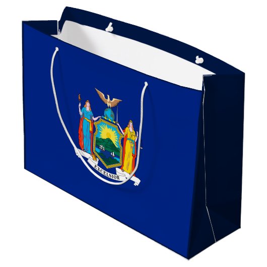 New York State Flag Design Large Cadeautasje (Achterkant Gekanteld)