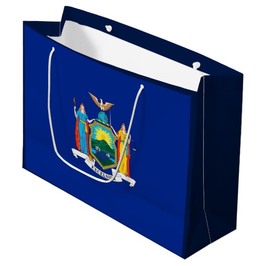 New York State Flag Design Large Cadeautasje (Voorkant Gekanteld)