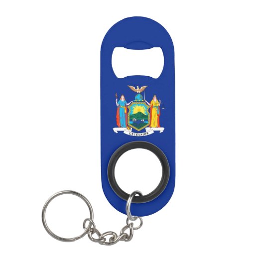 New York State Flag Design Mini Flessenopener (Voorkant)