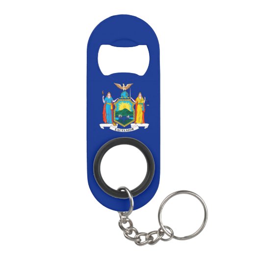 New York State Flag Design Mini Flessenopener (Achterkant)