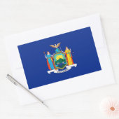 New York State Flag Design Rechthoekige Sticker (Envelop)