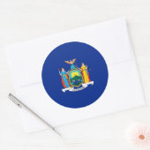 New York State Flag Design Ronde Sticker (Envelop)