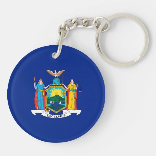 New York State Flag Design Sleutelhanger (Achterkant)