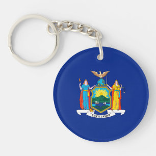 New York State Flag Design Sleutelhanger
