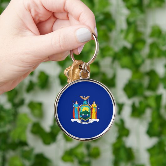 New York State Flag Design Sleutelhanger (Hand)