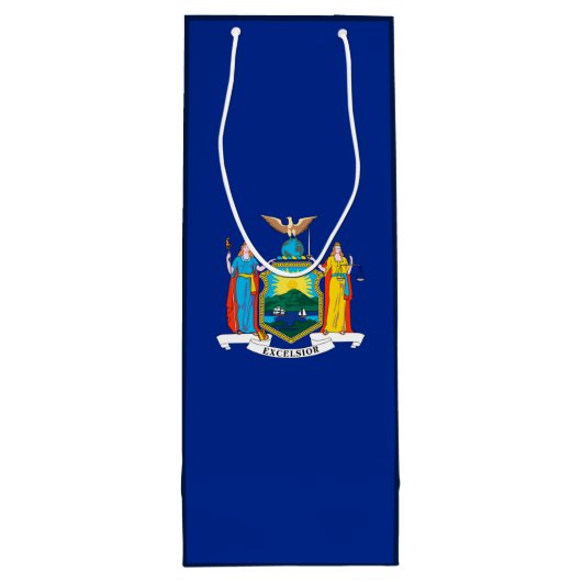 New York State Flag Design Wijn Cadeautas (Achterkant)