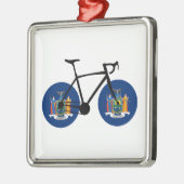 New York State Flag Fietsen Metalen Ornament (Links)