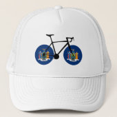 New York State Flag Fietsen Trucker Pet (Voorkant)