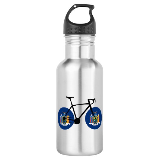 New York State Flag Fietsen Waterfles (Voorkant)