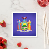 New York State Flag Paper Napkins Servet (Insitu)